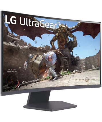 Монитор 27" LG 27GS60QC-B (QHD, 180Hz), изогнутый, черный