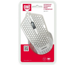 Мышь проводная Smartbuy ONE 334, USB, белый