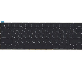 Клавиатура для ноутбука MacBook Pro 13 15 Retina A1706 черная с подсветкой плоский Enter