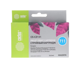 Картридж струйный Cactus CS-CZ131 №711, 26мл, пурпурный