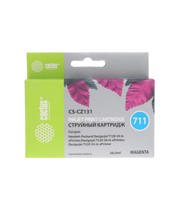 Картридж струйный Cactus CS-CZ131 №711, 26мл, пурпурный