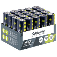 Батарейка Defender LR6-20F AA, (20шт в упаковке)