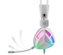 Гарнитура игровая Defender Prism, RGB, белый