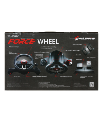Руль FlashFire Buddh Mini racing wheel Set, F119, PC/PS/Xbox/Switch, педали, черный Руль FlashFire Buddh Mini racing wheel Set, F119, PC/PS/Xbox/Switch, педали, черный