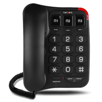 Телефон проводной teXet TX-214, черный