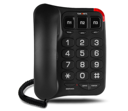 Телефон проводной teXet TX-214, черный