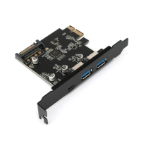 Контроллер PCI-E to USB 3.1 Gembird SPCR-03 (2xUSB-A + 1xType-C)