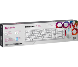 Проводной набор клавиатура + мышь Defender C-977 RU Motion, белый