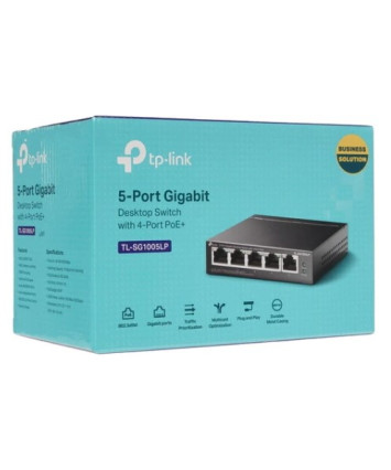 Коммутатор TP-Link TL-SG1005LP 5port, неуправляемый, PoE