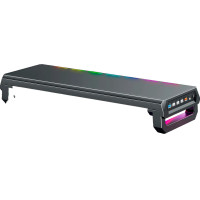 Подставка для монитора и ноутбука PANTEON MSR-6, 4 USB-порта, порт Type-C, RGB, черный