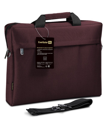 Сумка для ноутбука 15,6" ExeGate EX212308RUS Start S15 Charcoal, темно-коричневая