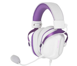Гарнитура игровая PANTEON GHP-970 PRO WH-P, Белая-Фиолетовая