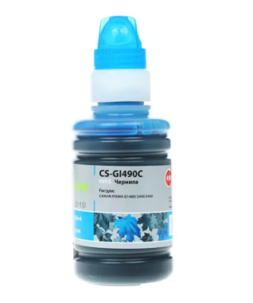 Чернила Cactus CS-GI490C голубой 100мл для Canon Pixma G1400/G2400/G3400