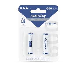 Аккумуляторные батарейки AAA Smartbuy 600mAh SBBR-3A02BL600 2шт