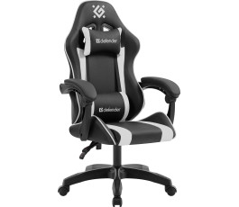 Кресло игровое Defender Legas, черный/белый
