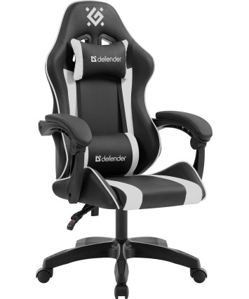 Кресло игровое Defender Legas, черный/белый