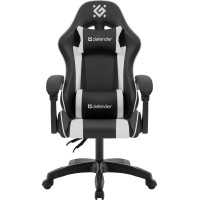 Кресло игровое Defender Legas, черный/белый