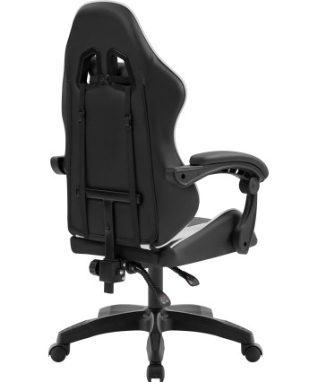 Кресло игровое Defender Legas, черный/белый
