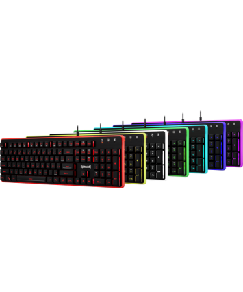 Клавиатура игровая с подсветкой Redragon Dyaus RU,черный,7 цветов подсветки