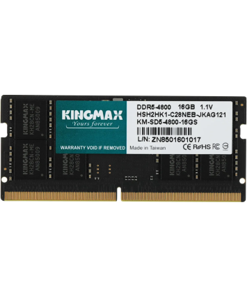 Модуль памяти SODIMM DDR5 16Gb PC38400 4800MHz Kingmax KM-SD5-4800-16GS