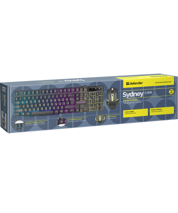 Проводной набор клавиатура + мышь Defender Sydney C-970