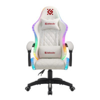 Кресло игровое Defender Energy, RGB, белый