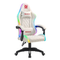 Кресло игровое Defender Energy, RGB, белый