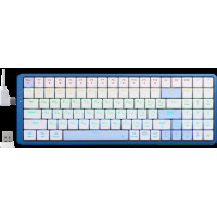 Клавиатура беспроводная механическая Redragon Eva Pro RU, RGB, BT+2.4G, белый/синий