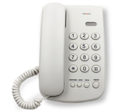 Телефон проводной teXet TX-241, светло-серый