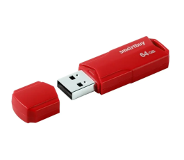 Флеш накопитель 64Gb USB 2.0 SmartBuy CLUE Red (SB64GBCLU-R)