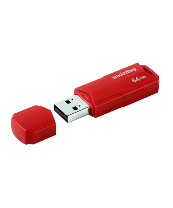 Флеш накопитель 64Gb USB 2.0 SmartBuy CLUE Red (SB64GBCLU-R)