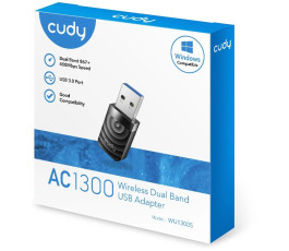 Беспроводной двухдиапазонный сетевой USB адаптер Cudy WU1300S