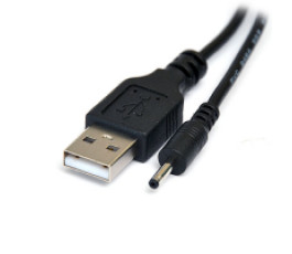 Кабель DC для зарядки планшета с USB на 2.5x0.7 DeTech