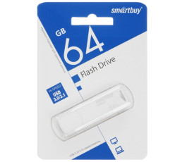Флеш накопитель 64Gb USB 3.0 SmartBuy CLUE White (SB64GBCLU-W3)