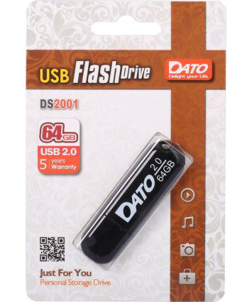 Флеш накопитель 64Gb USB 2.0 Dato DS2001 черный