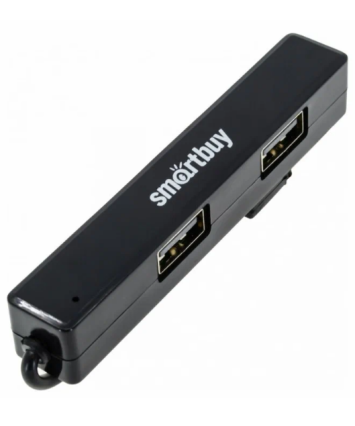 USB-концентратор Smartbuy 408 (4 порта USB 2.0), черный