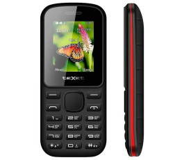 Мобильный телефон teXet TM-130, черный-красный
