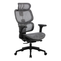 Кресло Cactus CS-MC555-GY черный/серый сетка с подголов. крестов. пластик пластик черный