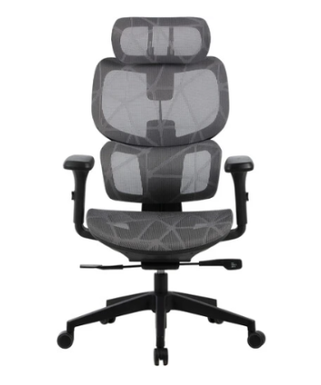 Кресло Cactus CS-MC555-GY черный/серый сетка с подголов. крестов. пластик пластик черный