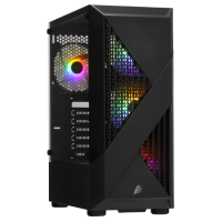 Корпус компьютерный ATX без БП 1STPLAYER FIREROSE F3-A черный