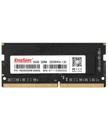 Модуль памяти SODIMM 16Gb DDR4 3200MHz Kingspec PC25600 3200MHz KS3200D4N12016G