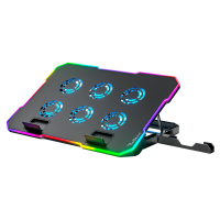 Охлаждающая подставка для ноутбука PANTEON CP-166 RGB Black 9"-17", USB, 6 вентиляторов