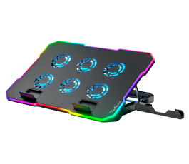 Охлаждающая подставка для ноутбука PANTEON CP-166 RGB Black 9"-17", USB, 6 вентиляторов