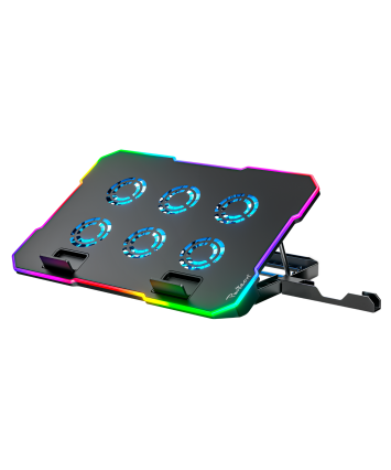 Охлаждающая подставка для ноутбука PANTEON CP-166 RGB Black 9"-17", USB, 6 вентиляторов