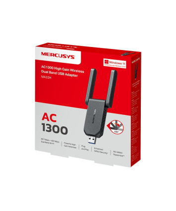 Беспроводной двухдиапазонный сетевой USB адаптер Mercusys MA32H AC1300