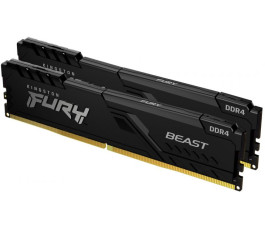 Комплект модулей памяти DDR4 2x16Gb PC4-28800 3600MHz Kingston FURY Beast Black (KF436C18BBK2/32)