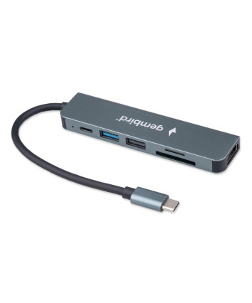 Док-станция Gembird UHB-D9 (USB 3.1, USB 2.0, Type-C PD 100W, HDMI, SD/TF) Type-C