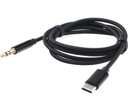 Переходник USB Type-C/Jack3.5, 1m, Cablexpert CCAB-CM35M-1M-B, черный