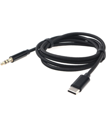 Переходник USB Type-C/Jack3.5, 1m, Cablexpert CCAB-CM35M-1M-B, черный