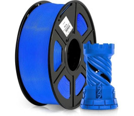 Пластик для 3D принтера Cactus CS-3D-PLA-1KG-S-BLUE PLA SILK d1.75мм 1кг L326м 1цв., синий, шёлк